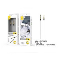 ONEPLUS AUDIO PLANK CABLE B5314 BL METALIC CONNECTOR M/M 3.5MM WHITE ONEPLUS AUDIO PLANK CABLE B5314 BL METALIC CONNECTOR M/M 3.5MM WHITE